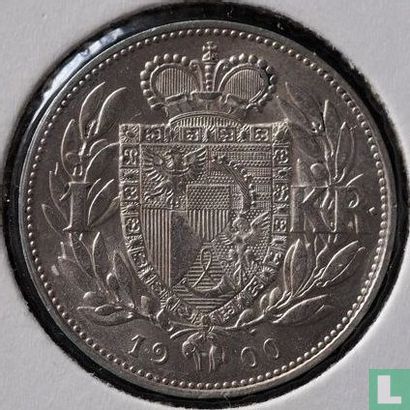Liechtenstein 1 krone 1900 - Image 1