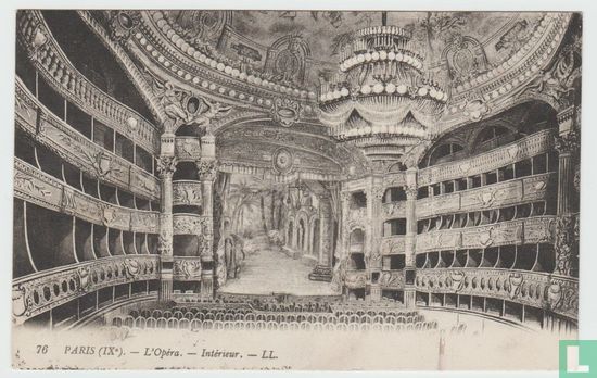 France Paris Théâtre de 'lOpéra intérieur 1913 Postcard - Afbeelding 1
