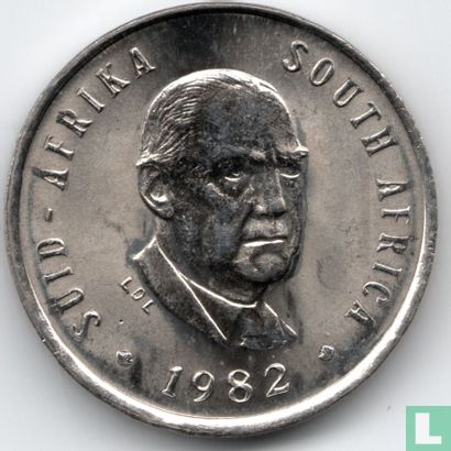 Afrique du Sud 5 cents 1982 "The end of Balthazar Johannes Vorster's presidency" - Image 1
