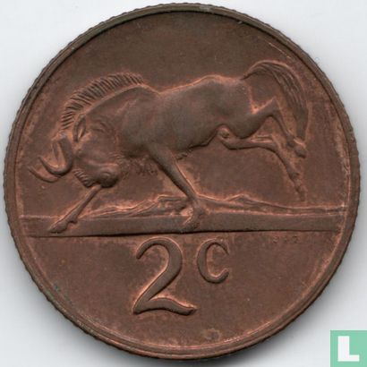 Afrique du Sud 2 cents 1978 - Image 2