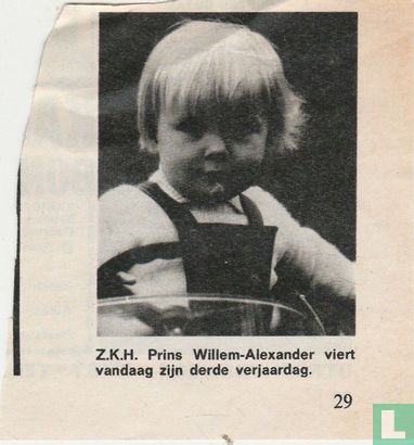 Z.K.H. Prins Willem-Alexander viert vandaag zijn derde verjaardag - Image 1