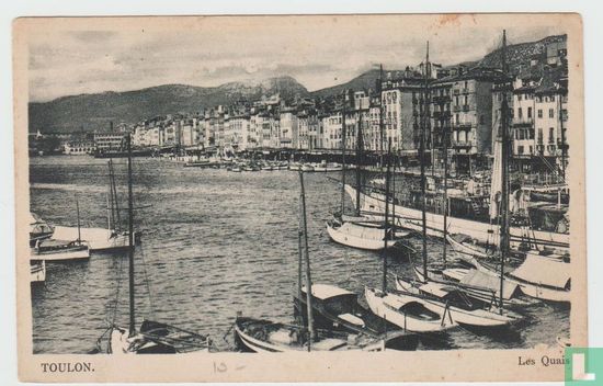 France Var Toulon Les Quais Postcard - Afbeelding 1