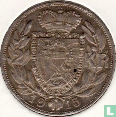 Liechtenstein 2 kronen 1915 - Afbeelding 1