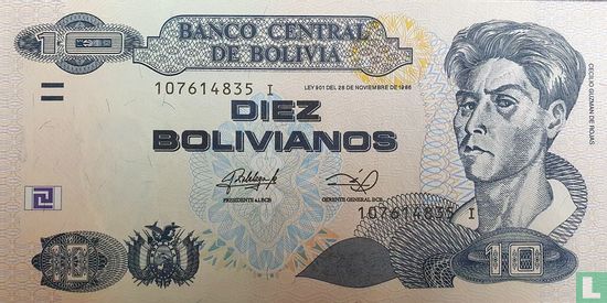 Bolivie 10 bolivianos (série I) - Image 1