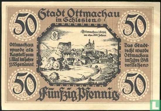 Ottmachau, Stadt - 50 Pfennig 1921 - Afbeelding 2