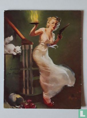 Gil Elvgren pin-up "Looking for Trouble" - Image 1