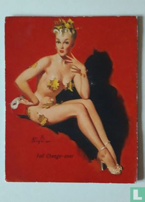 Gil Elvgren pin-up "Fall Change-over" - Image 1