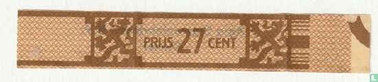 Prijs 27 cent - (Achterop: Agio Sigarenfabriek N.V. Duizel) - Afbeelding 1