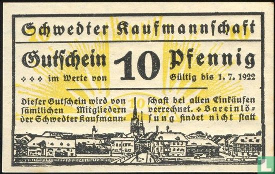Schwedt, Kaufmannschaft - 10 Pfennig ND - Image 1