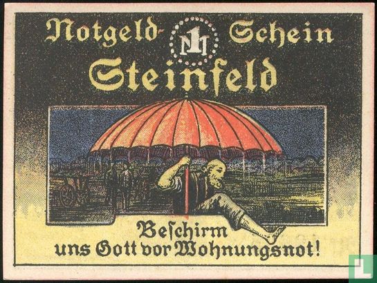 Steinfeld, Gemeinde - 1 Mark o.D. (1922) - Image 2