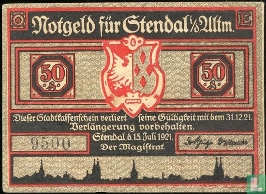 Stendal, Ville - 50 Pfennig 1921 - Image 1