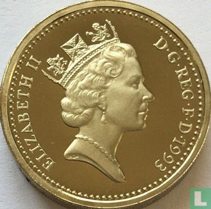 United Kingdom 1 pound 1993 (PROOF - nickel-brass) "Royal Arms" - Image 1