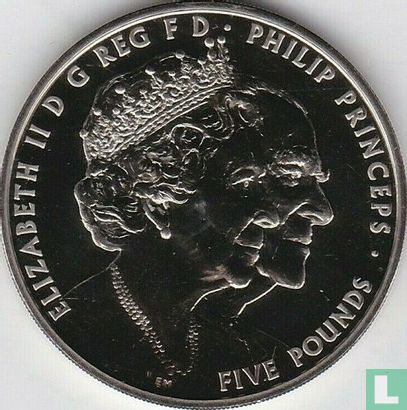 Verenigd Koninkrijk 5 pounds 2017 "70th wedding anniversary of Queen Elizabeth II and Prince Philip" - Afbeelding 2