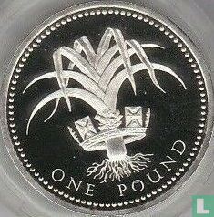 Royaume-Uni 1 pound 1990 (BE - argent) "Welsh leek" - Image 2