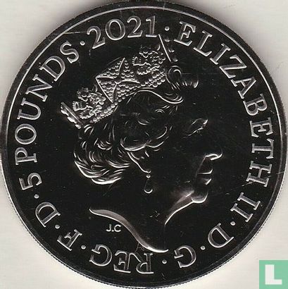 United Kingdom 5 pounds 2021 (colourless) "50th anniversary Mr. Men & Little Miss - Mr. Men & Little Miss" - Image 1