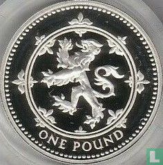 United Kingdom 1 pound 1994 (PROOF - silver) "Scottish lion" - Image 2