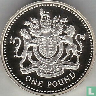 Royaume-Uni 1 pound 1998 (BE - argent) "Royal Arms" - Image 2