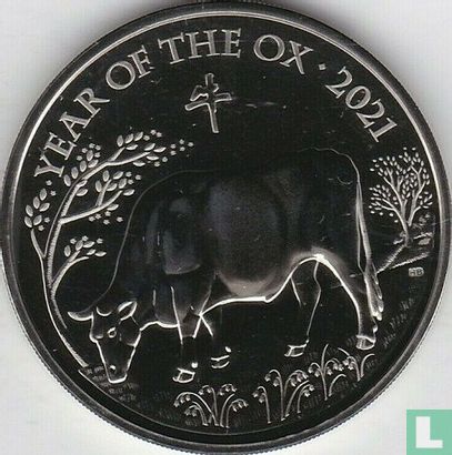 United Kingdom 5 pounds 2021 "Year of the Ox" - Image 1