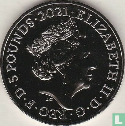 United Kingdom 5 pounds 2021 (colourless) "50th anniversary Mr. Men & Little Miss - Little Miss Sunshine" - Image 1