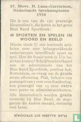 Mevr. H. Lens-Gerrietsen, Nederlands turnkampioene 1954 - Image 2