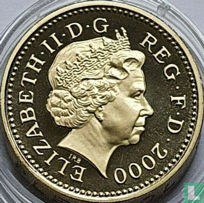 Verenigd Koninkrijk 1 pound 2000 (PROOF - nikkel-messing) "Welsh dragon" - Afbeelding 1