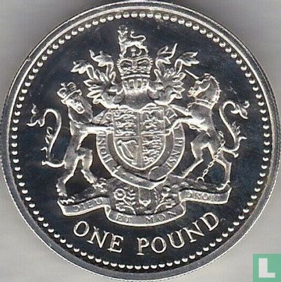 United Kingdom 1 pound 1983 (PROOF - silver) "Royal Arms" - Image 2