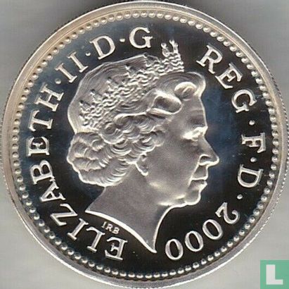 United Kingdom 1 pound 2000 (PROOF - silver) "Welsh dragon" - Image 1