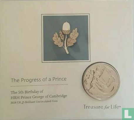 Vereinigtes Königreich 5 Pound 2018 (Folder) "5th birthday of HRH Prince George of Cambridge" - Bild 1
