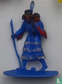 Squaw with baby (blue)