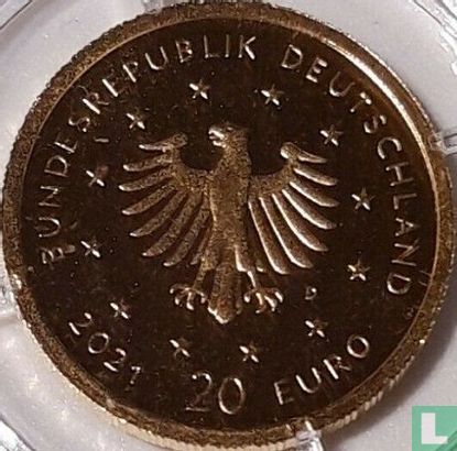 Duitsland 20 euro 2021 (D) "Black woodpecker" - Afbeelding 1