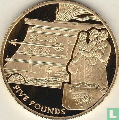 Jersey 5 pounds 2006 (PROOF) "Golden Age of Steam - Golden Arrow" - Image 2
