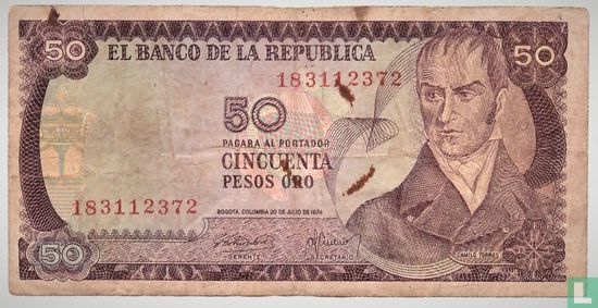Kolumbien 50 Pesos Oro - Bild 1