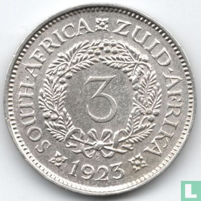 Afrique du Sud 3 pence 1923 - Image 1