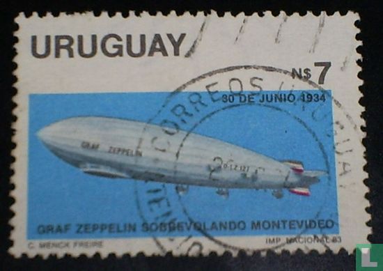 Graf Zeppelin Flug über Montevideo, 1934