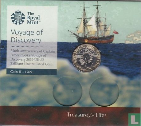 United Kingdom 2 pounds 2019 (folder) "250th anniversary of Captain Cook's voyage of discovery" - Image 1
