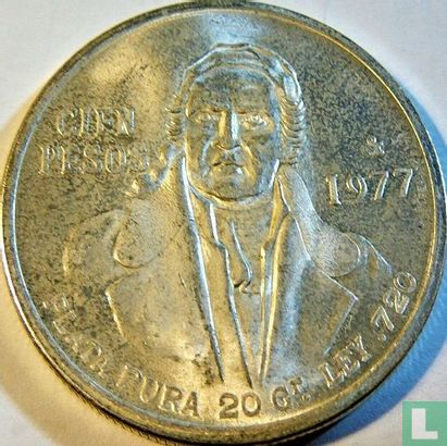 Mexico 100 pesos 1977 (type 2) - Afbeelding 1