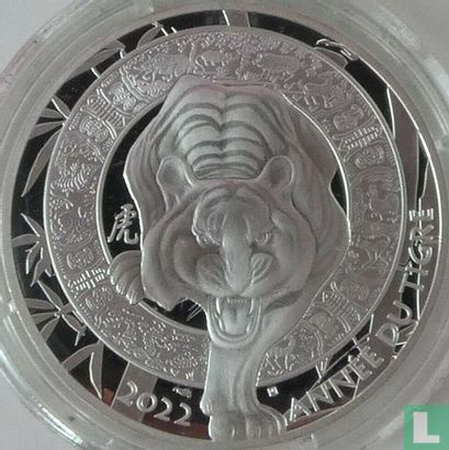 Frankrijk 10 euro 2022 (PROOF) "Year of the Tiger" - Afbeelding 1