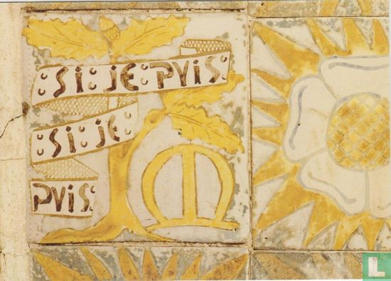 Tile inscribed 'Si je puis'( If I can') at Red House, Bexleyheath - Afbeelding 1