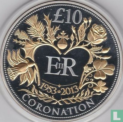 Guernesey 10 pounds 2013 (BE) "60 years Coronation of Queen Elizabeth II" - Image 1