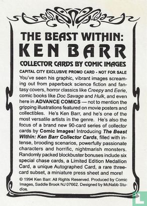 Ken Barr: The Beast Within Promo Card - Afbeelding 2