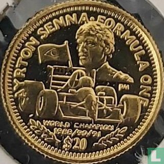 Liberia 20 dollars 1992 (PROOF) "Formula one - Ayrton Senna" - Afbeelding 2