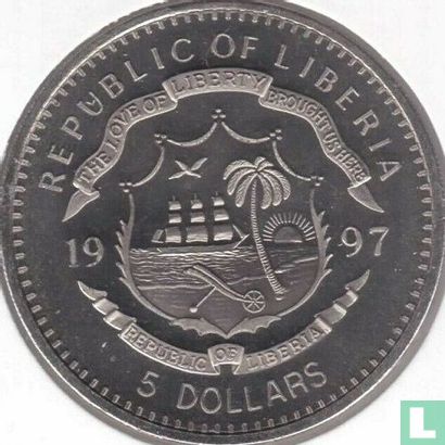 Liberia 5 dollars 1997 "Kangaroo" - Image 1