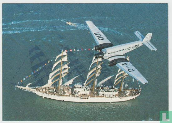 Junkers Ju 52/3m D-AQUI Flugwesen Flugzeuge Lufthansa Postkarte Ansichtskarte Postcard - Bild 1