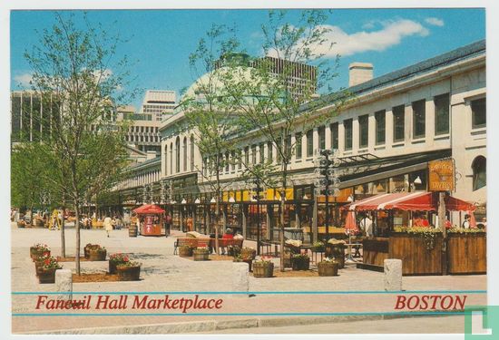 United States MA Massachusetts Boston Faneuil Hall Marketplace Postcard - Afbeelding 1