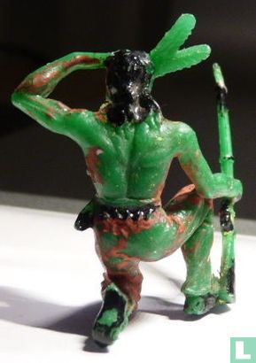 Indian kneeling searching (green) - Image 2