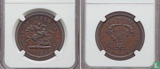 Upper-Canada 1 penny 1854 - Afbeelding 3