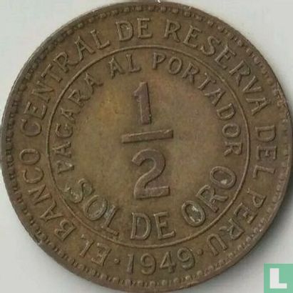 Pérou ½ sol de oro 1949 - Image 1