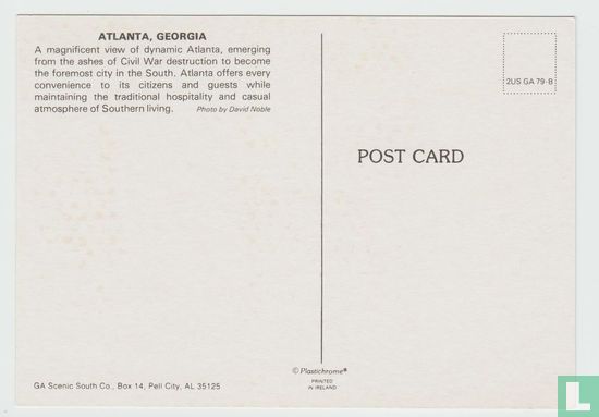 United States GA Georgia Atlanta Postcard - Afbeelding 2