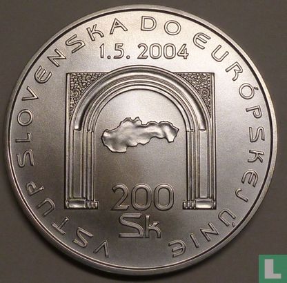 Slovakia 200 korun 2004 "Entry of Slovak Republic to the European Union" - Image 2