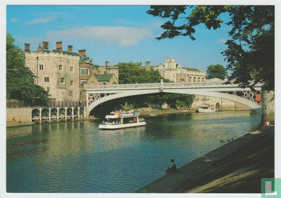 United Kingdom England Yorkshire York Lendal Bridge River Ouse Postcard - Afbeelding 1